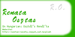 renata osztas business card